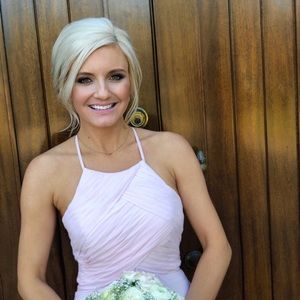 Azazie “Ginger” dress in Blushing Pink